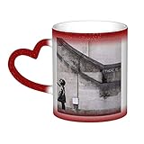 XTXGBT Keramik-Kaffeetasse mit Herzgriff, Motiv: Ballon-Mädchen, Farbwechsel, für Zuhause, Büro, Damen, Herren, Geschenk – 34