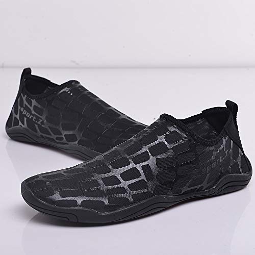 Black Quick Dry Water Sports Shoes for Men Aqua Socks Swim Barefoot