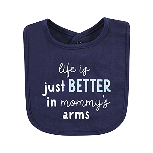 Image of Hudson Baby Unisex Baby Cotton Bibs, Hugasaurus, One Size