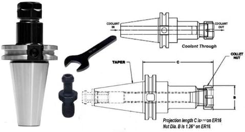 Miniatura 4 de CAT40 Paquete de herramientas ER16 ER32 Collet Chuck Collets Taladro Chuck End Mill Holder Face Mill