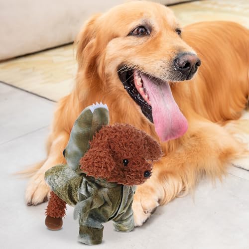 Disfraz para perro dinosaurio tamaño S cálido de peluche miniatura 6