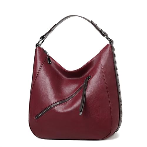 Shoulder bag Vintage PU Leather Handbag for Women Large Capacity Shoulder Messenger Tote Crossbody Bag