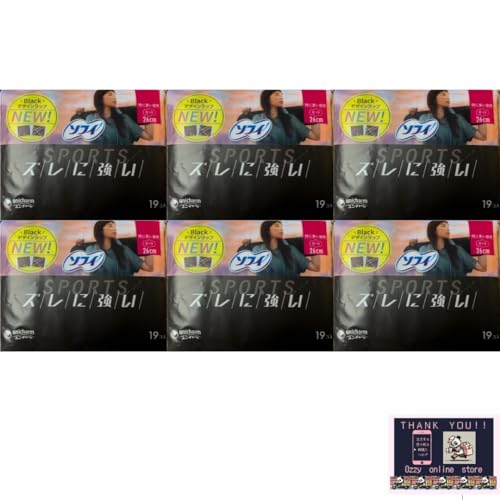 【6個セット】 ソフィ スポーツ SPORTS 羽つき19枚 多い日 昼用 【 ユニ・チャーム(ユニチャーム) 】 【 生理用品 】 【オリジナルデザインポケットティッシュ付】 【まとめ買い】
