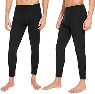 SIMIYA Thermal Underwear Mens Long Johns Bottoms Fleece Lined Base Layer Stretch Thermals Leggings