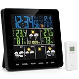 🌈 Conception pratique : grâce à sa conception pratique, vous pouvez placer la station météo sur son support intégré ou l'accrocher à un mur