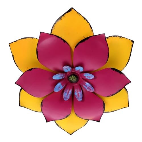 Décoration murale fleur en fer pour salon chaleureux et bureau zen