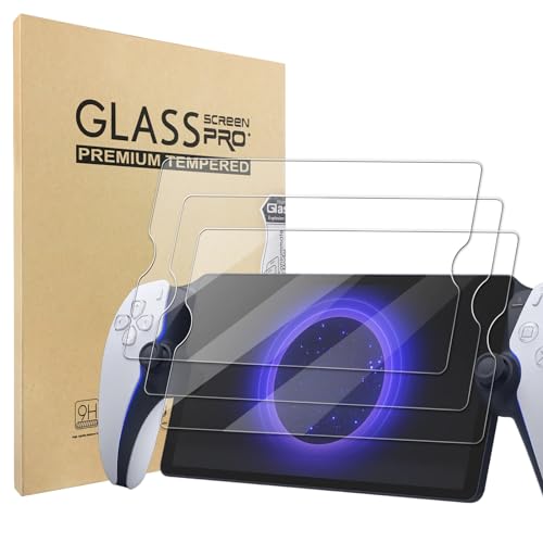 WD&CD 3 Pack Screen Protector Compatible with PlayStation Portal Remote Player 8 inch Tempered Glass Film Replacement for PlayStation 5 Portal HandheldAnti Scratch Anti BubbleHigh Definition