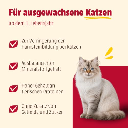 animonda INTEGRA PROTECT Katzenfutter nass Urinary Struvitstein mit Huhn (8 x 85g), vom Tierarzt empfohlen bei Harnsteinen, mit Veterinären entwickeltes Diätalleinfutter für erwachsene Katzen