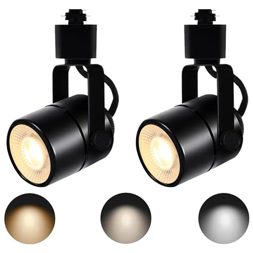Bravsekai Black GU10 LED Track Lighting Heads, 2-Light 10W Dimmable, 3CCT Selectable Ceiling Spotlight Fixture for Indoor Home & Commercial Use(No Track Rail)