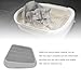 Oreilet Cat Litter Box Ramp, Antisplash Cat Litter Box Step Tray, Double Layer Kitty Trapping LitterBox Mat Catcher Stair for Kittens Senior Cats, 13.78x11.8in (Light Gray)
