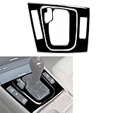 UCCKEYI 1Set(2PCS) Piano Black Center Console Cover Gear Shift Panel Frame Cover Trim Compatible for BMW 3 Series E46 1998-2005