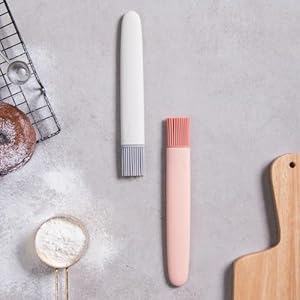 OYV Pastry Brush for Cooking and Baking, Heat Resistant Basting Brush Set, Spread Oil Sauce Butter Marinade Egg Wash for BBQ Grill Barbecue, Food Grade Cooking Brush, BPA Free Dishwasher Safe(2 Pcs)