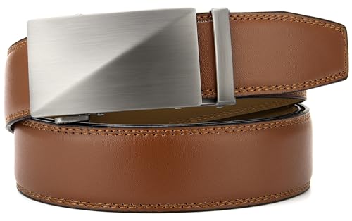 Image of CHAOREN Ratchet Belt Replacement Strap 1 3 /8 inch, Leather Belt Strap for 40MM Slide Click Buckle