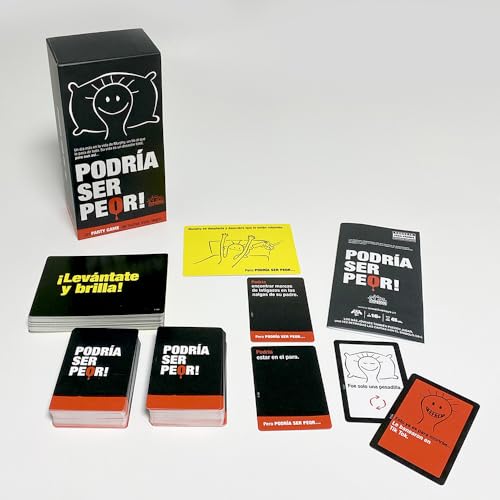 Creative Toys | Podría Ser Peor - Juego de Cartas para Adultos, Humor Negro, Narrativa Sarcástica y Cartas XL, 220 Cartas + 110 XL, Ideal para Fiestas, Reuniones y Jueces Sin Corazón - imagen 5