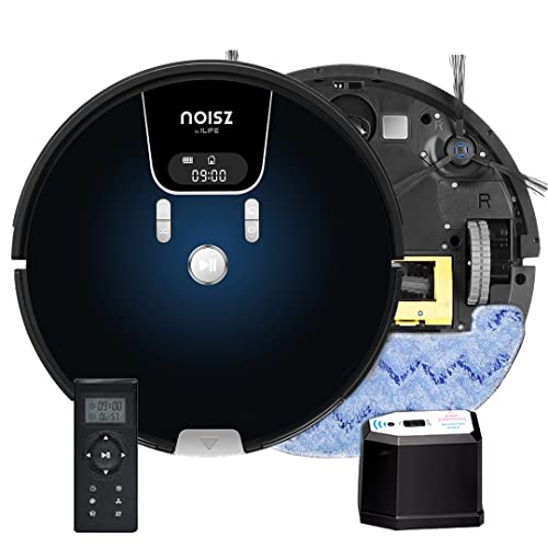 Image of NOISZ by ILIFE S8 Pro Robot Vacuum and Mop 2 in 1, 2000Pa, Route Planning, Auto Boosts on Carpets, ElectroWall, Good for Hard Floors, Medium-Pile Carpets, Gradient Blue