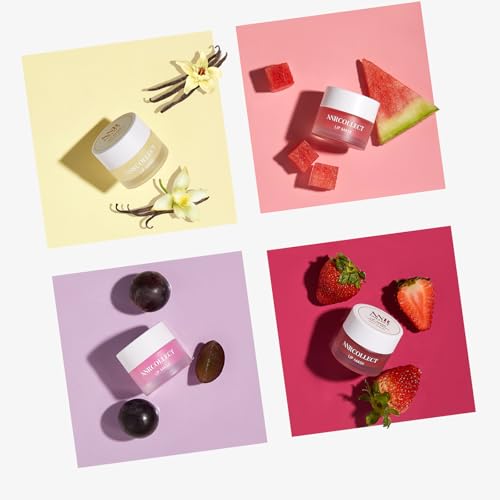 ANRCOLLECT Lip Mask Overnight Set, 4Pcs Lip Care Hydration Treatment Exfoliator Mask Kit, Revives & Nourishes Gift Set for All Day Moisturizing with Collagen & Shea Butter - Image 7