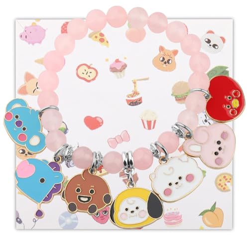 BEKECH Singer Group Merch Cartoon Animal Pendant Bracelet Singer Fans Jewelry K-Drama Music Merchandise