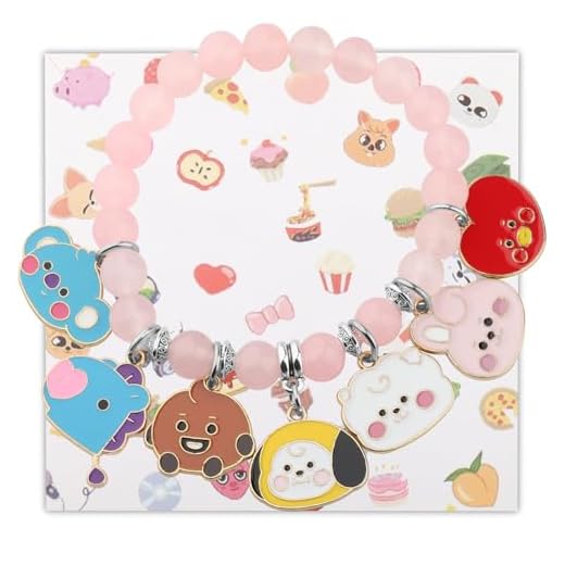 BEKECH Singer Group Merch Cartoon Animal Pendant Bracelet Singer Fans Jewelry K-Drama Music Merchandise