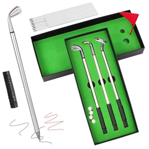 OSDUE Penne per Mazze da Golf, Regali di Golf, Set regalo da Golf per Papà, Regali di Natale Divertenti, Regali Divertenti per Amici Regali di Natale per Gli Uomini, Penna Personalizzata