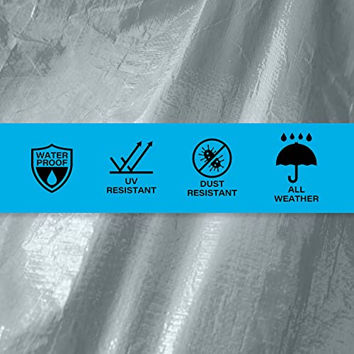 10X12 Ft Tarp, Waterproof Plastic Poly 5.5 Mil Thick Tarpaulin With Metal Grommets Every 18In - Emergency Rain Shelter, Outdoor Cover And Camping Use - (Reversible, Blue And Silver) #TOP3