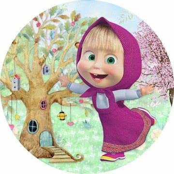 APM Masha & The Bear Wall Sticker Fully Waterproof Vinyl Sticker self Adhesive for Living Room, Bedroom, Office, Kids Room 12X18 inches (M5)