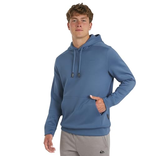 Image of Quiksilver Men's Regular Fit Active Performance Heavyweight Jacquard Mesh and Polar Fleece Pullover Hoodie (S-XL)