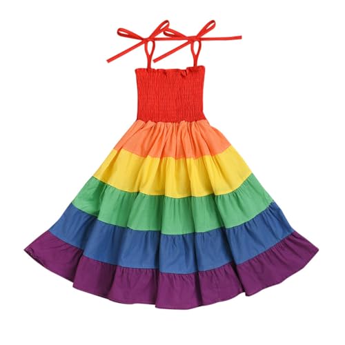 Garneck 130cm Regenbogenparty Hawaiianisches Kleid Ärmellose Röcke...