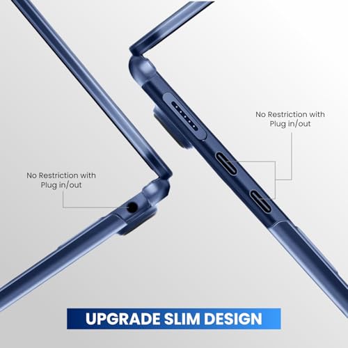Image of Dyazo Hard Shell Case for MacBook Air 13.6 Inch 2022-2026 M2 A2681 M3 A3113 M4 A3240 M5 A3449 | Slim Protective Plastic Laptop Cover with Touch ID, Glossy Finish, Precise Fit & Heat Venting (Blue)