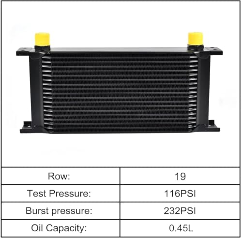 Image of EVIL ENERGY 19 Row Oil Cooler Kit, 10AN Engine Cooler Radiator Universal