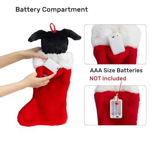 Chaussette de Noël Border Collie animée, le cadeau idéal pour gâter - 8