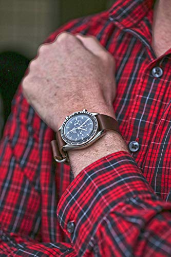 Da Luca 1 Piece Military Watch Strap - Brown Chromexcel (Matte Buckle) : 22Mm #TOP4