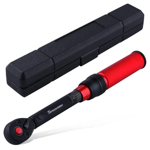 SPEEDWOX 1/4 Drive Adjustable Click Torque Wrench 5-25 Nm Dual-Direction Reversible Torque Wrench with Quick Release Head for Bike, Motorcycle and Car Repair