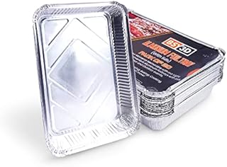 [20 Pack] - Aluminium Foil Trays with Lids -Foil Food Containers for Baking, Cooking, Freezing and Storing- [31.7cm x 21.4cm x 4.2cm] Disposable Baking Tray