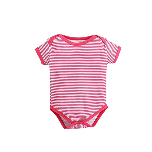 Image of POOJA BABY Cotton Baby Bodysuit Short Sleeve Half Romper Pack of 3 Soft & Comfortable for Kids Pack of 3