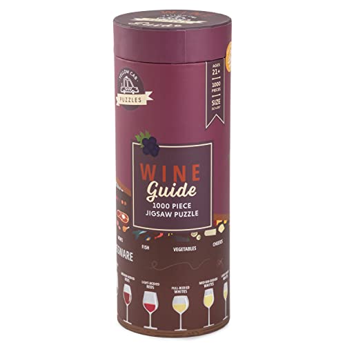 Yellow Cab Games 1000 Piece Jigsaw Puzzles For Adults - Puzzle Games For Ages 21+ Measures 21.7" X 27.6" - Unique Jigsaw Puzzles, 1000 Piece Puzzle For Adults, Great Gift Idea – Wine Guide Puzzle #TOP4