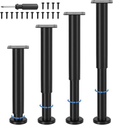 VETIN Lot de 4 Pieds de Meubles (avec Vis) -