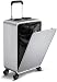 Produktbild TUPLUS Rollkoffer Trolley Reisekoffer Koffer Hartschalenkoffer aus Aluminium, 4-Rollen 360 Grad, Volumen 33L, Höhe 63cm, Silber