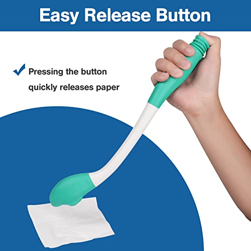 Long Reach Comfort Wipe Toilet Aids Tools, Bottom Wiper, Extends Your Reach Over 15" Grips Toilet Paper Or Pre-Moistened Wipes #TOP5