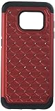 Samsung Galaxy S7 Case, Laxier(TM) Premium Lightweight Slim Fit Cover with Rhinestone Hard Shell Silicone Protective Case for Galaxy S 7 (Red)