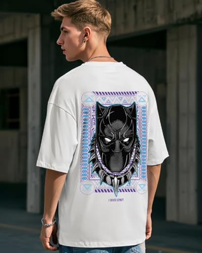 Image of Bewakoof X Harry Potter Men's Cotton Jersey Graphic Print Oversized Fit Half Sleeve Round Neck T-Shirt | Casual Wear | Street Wear | Oversized t Shirt for Men Cotton | Baggy
