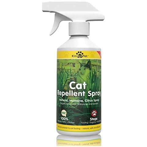 KinderPet Cat Repellent Stop Cats Anti Fouling Spray 500ML Natural Humane Citrus Spray Cat Deterrent Stops Fouling Digging Pooping Peeing Urinating Scratching Cover