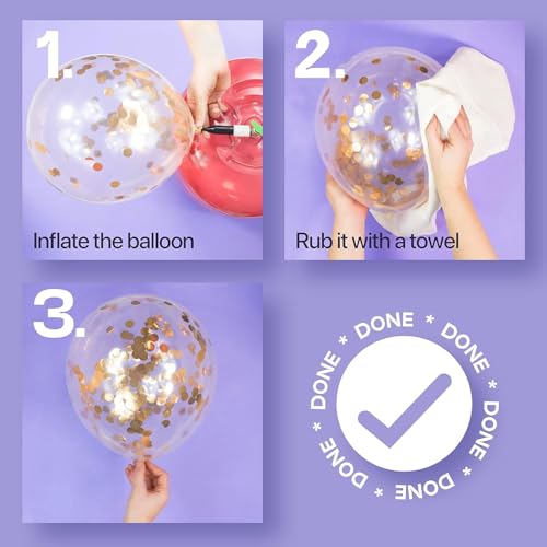 Image of Just Party Happy Birthday Decoration Kit, Gold and Black - Pack of 58 | Super Shinny Balloons for Birthday Decoration | Birthday Balloons for Kids & Adults | Happy Birthday Banner | Confetti Balloons
