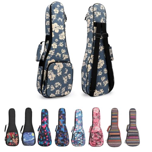 MUINS - Bolsa para ukelelele 21, 23, 26, funda para ukelele más gruesa para concierto soprano, tenor,...