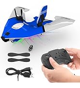 USHINING RC Planes for Kids Remote Control Airplanes Indoor Outdoor 2.4GHz with Gyro DIY Easy to ...