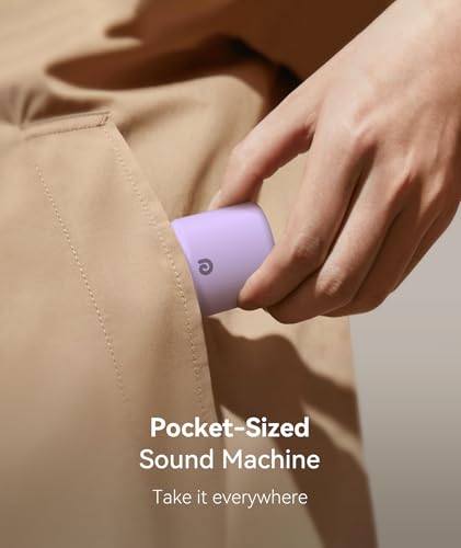 Image of Dreamegg Portable White Noise Machine, 1000mAh Battery, Travel, Purple | Egg-Sized, 16 Sounds, USB-C, Timer, Baby & Adults Sleep, Office Privacy, Gift Use