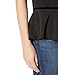 Amazon Brand - Lark & Ro Women's Sleeveless Velvet Trim Peplum Top