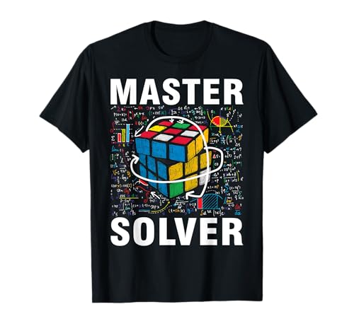 Funny Speedcube Competitive Puzzle Mens Boys Math Lover Cube T-Shirt
