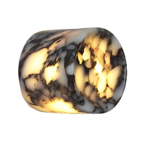 SSBHDM Modern Industrial Style Wall Light, G9 Light Source Natural Marble Wall Lamp, Hardwired Indoor Wall Sconce, Restaurant Living Room Bedroom Wall Mounted Lighting Fixtures