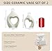 Zormon White Vases for Decor, Heart Shaped Ceramic Vase Set of 2, Nordic Heart Shaped Vases, Minimalist Decorative Vase for Table Centerpiece Wedding Dining Living Room Office House Decoration