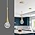 cenozo Modern Pendant Lights for Kitchen Island LED Dimmable Crystal Glam Ceiling Pendant Lighting for Dining Room Hallway Bedroom Corner Lamp Antique Gold